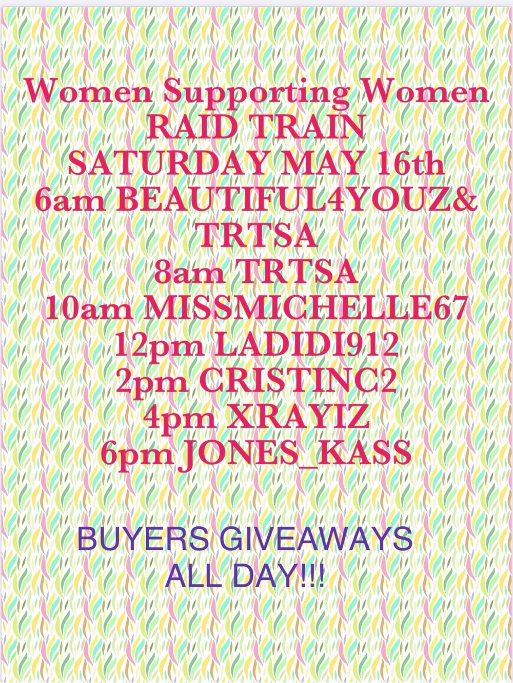 LIVE SHOW LISTING -SUN 6/28 6AM with Beautiful4youz & TRTSA June Drawing - Picture 4 of 13